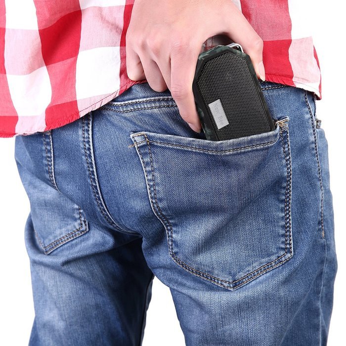 Bluetooth Speaker, Aquiver Waterproof Bluetooth Pocket Speaker With Mic CSR V4.0 Bluetooth, IP65, Wireless Stereo... N9