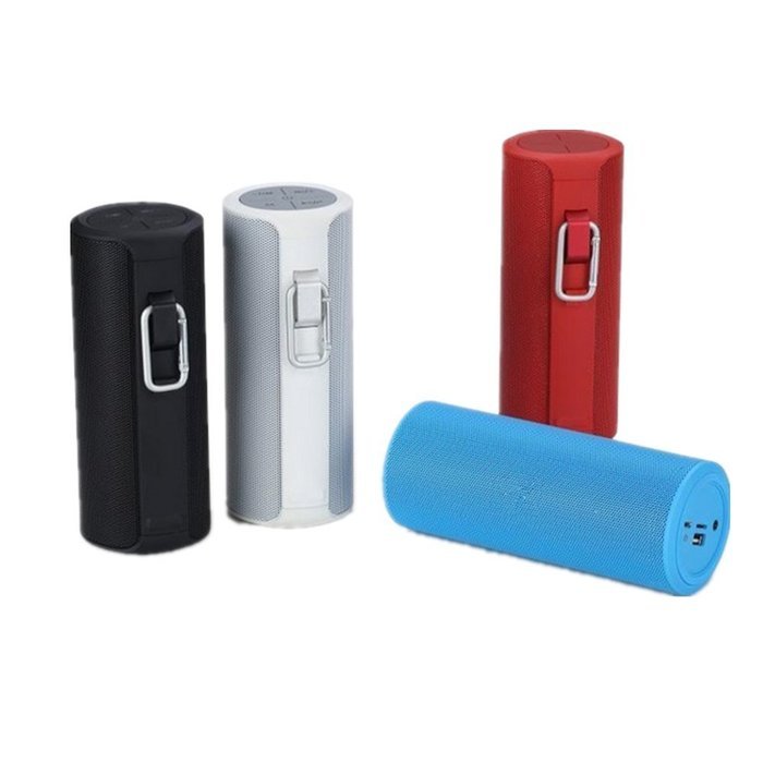 LANSIN (Black) AJ-90 Cylinder Mini Bluetooth Speaker with Stereo Audio sound & USB Disk/TF Card