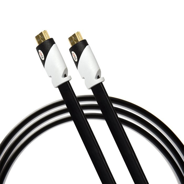 FLAT HDMI Cable 25 Feet High-speed Supports 3D & 4K Resolution Ethernet 1080P Audio Return, Connect HDTV to Satellite... N5