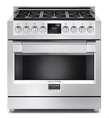 Fulgor Milano F6PDF366S1 Sofia 36" Dual Fuel Professional Range, Stainless Steel N2