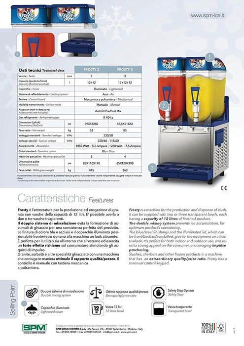 Dream Frosty Factory 3 Bowl Granita Machine