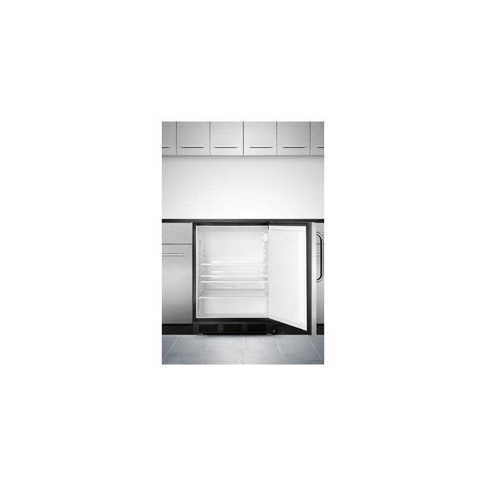 Summit AL752LBLBISSTB 24" 5.5 Cu. Ft. ADA Compliant Compact Refrigerator with Automatic Defrost Adjustable Glass... N2
