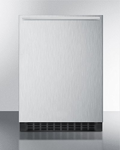 Summit FF64BXCSSHH 24" 4.6 Cu. Ft. Built-In Undercounter All Refrigerator with Digital Thermostat Adjustable Glass...