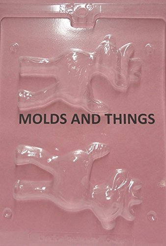 3-D REINDEER FROM C308-D chocolate candy mold with &copy; Molding Instruction - Set of 2