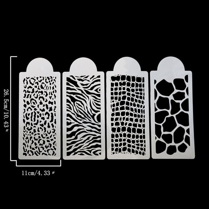 Beauty Clubs 4PCS Zebra Cake Spray Flowers Mould N5