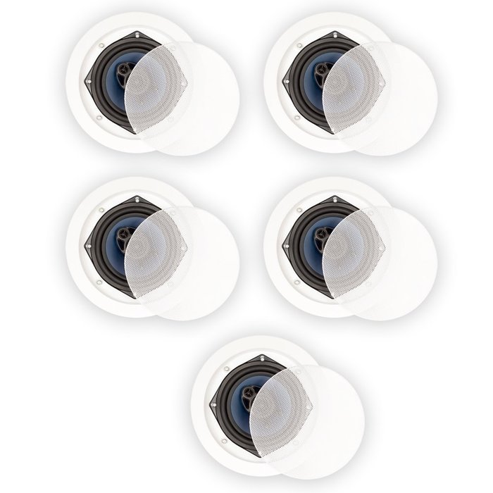 Blue Octave RC53 In Ceiling Speakers 3 Way Home 1400 Watts New 5 Speaker Set RC53-5S