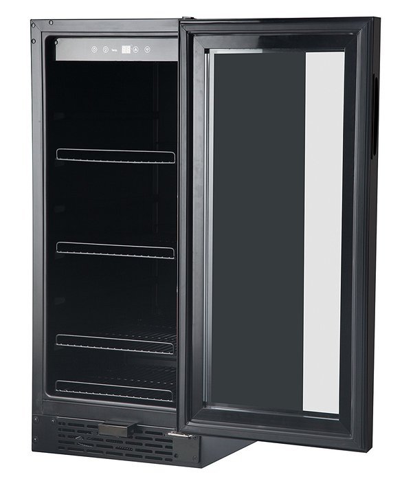 Whynter BBR-801BG Built-in Glass 80-Can Capacity Beverage Refrigerator, 3.4 cu. ft., Black N9