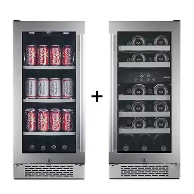Avallon 23 Bottle + 86 Can Side-by-Side Wine & Beverage Center N2