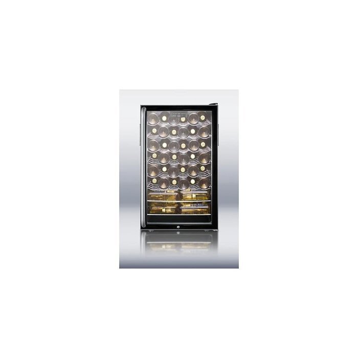 Summit SWC525LBI7SH: Commercially listed 20" wide wine cellar for built-in use, with lock, digital thermostat... N2