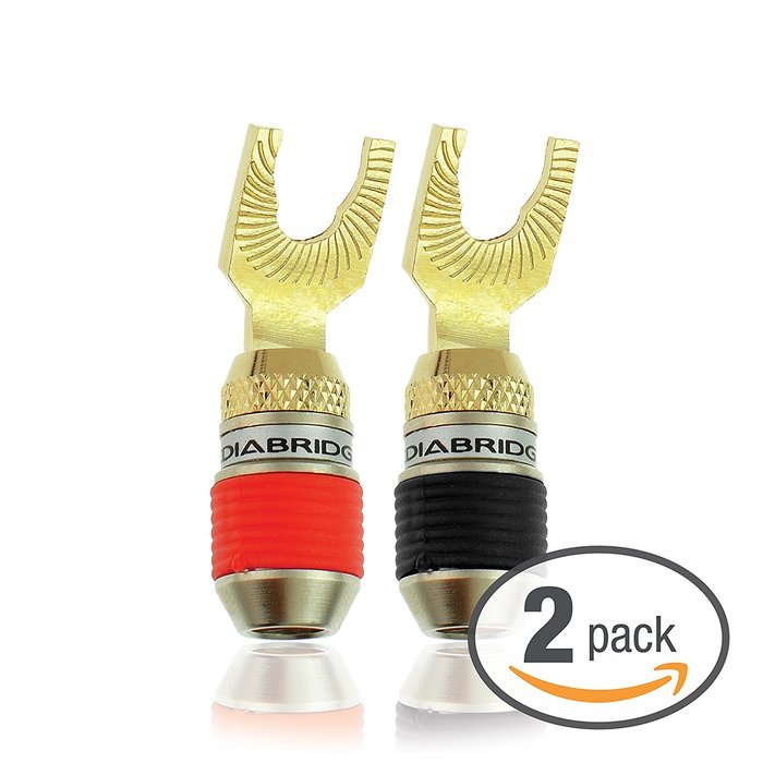 Mediabridge ULTRA Series Fast-Lock 45&deg; Spade Plugs - 2 Pair Per Package - (Part# SPC-ST2-2 ) N5