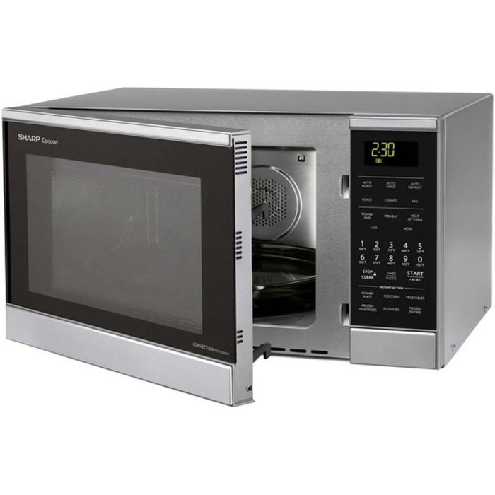 Sharp 0.9 Cu. Ft. 900W Countertop Microwave by Sharp, Microwave Oven, Stainless Steel