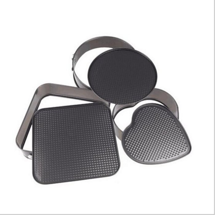 Springform Pans Set of 3 | Square / Round / Heart-Shaped Cheesecake Pans | Leak Resistant & Top Rack Dishwasher... N3