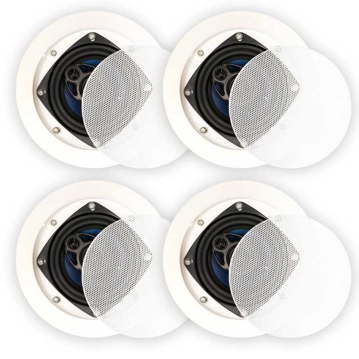 Blue Octave RC43 In Ceiling Speakers 3 Way Home 880 Watts New 2 Pair Pack RC43-2PR