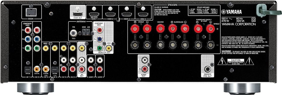 Yamaha HTR-5063BL 630-Watt 7.1 Channel AV Receiver (Each, Black) (Discontinued by Manufacturer)