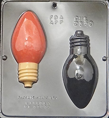 Large Christmas Light Bulb Chocolate Candy Mold Christmas 2148