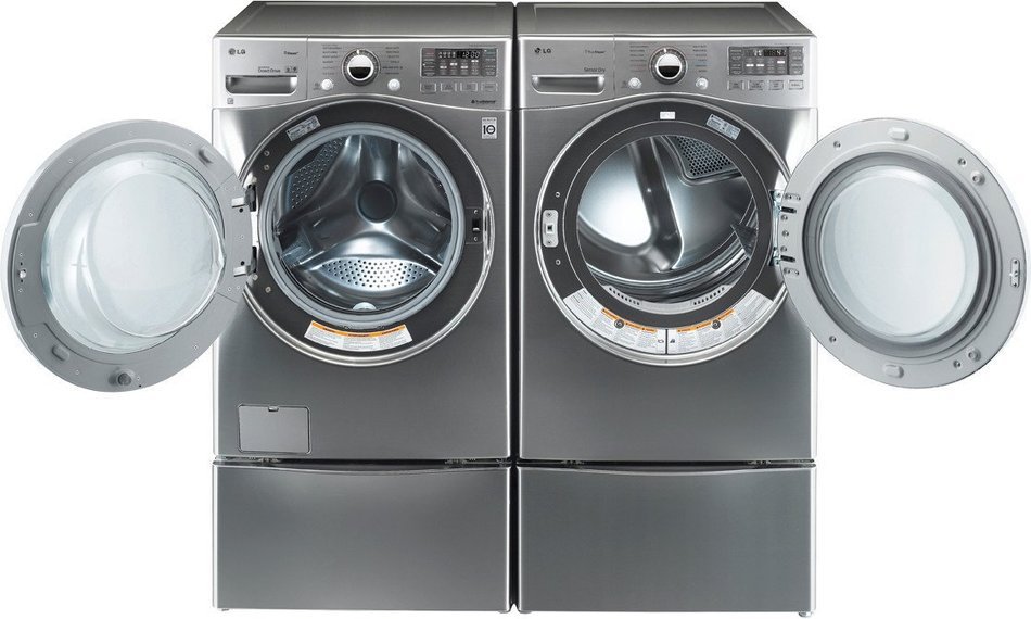 LG DLGX3471VSteamDryer 7.3 Cu. Ft. Graphite Steel Stackable With Steam Cycle Gas Dryer N4