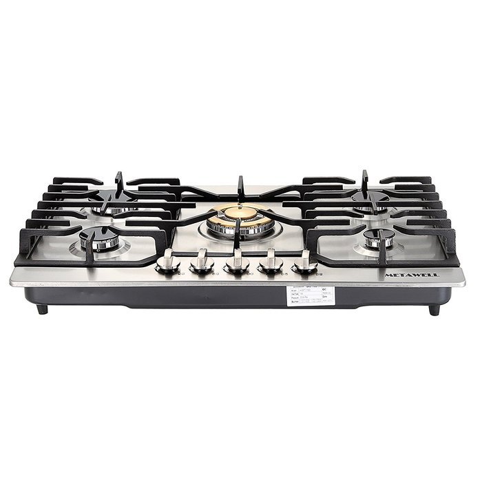 METAWELL 30" Stainless Steel Gold Burner Built-in 5 Stoves Natural Gas Cooktops Cooker N6