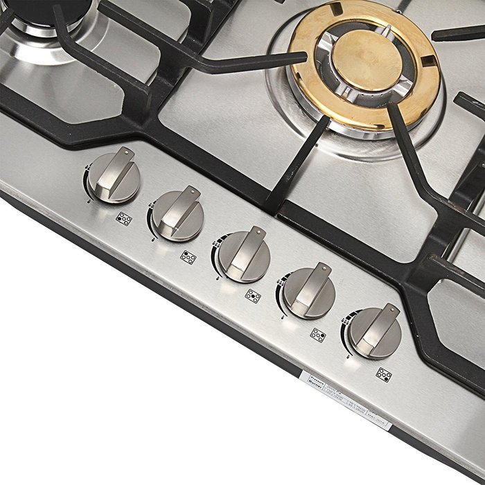 METAWELL 30" Stainless Steel Gold Burner Built-in 5 Stoves Natural Gas Cooktops Cooker N7