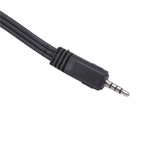 HDE 3.5 mm to Triple RCA Audio/Video AV Female Composite Stereo Splitter Cable Adapter N2