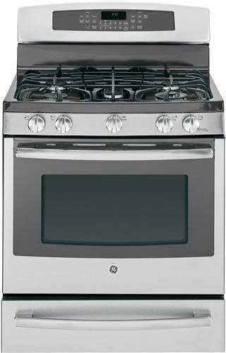 GE P2B940SEHSS Profile 30" Stainless Steel Dual Fuel Sealed Burner Range - Convection