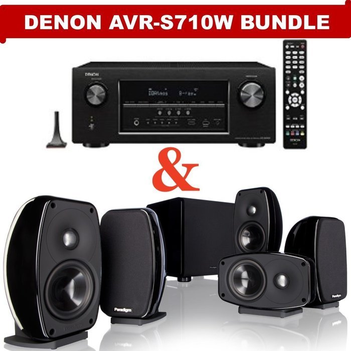 Denon AVR-S710W 7.2 Channel Full 4K Ultra HD A/V Receiver (Bluetooth & Wi-Fi) NOW WITH Paradigm Cinema 100 CT...