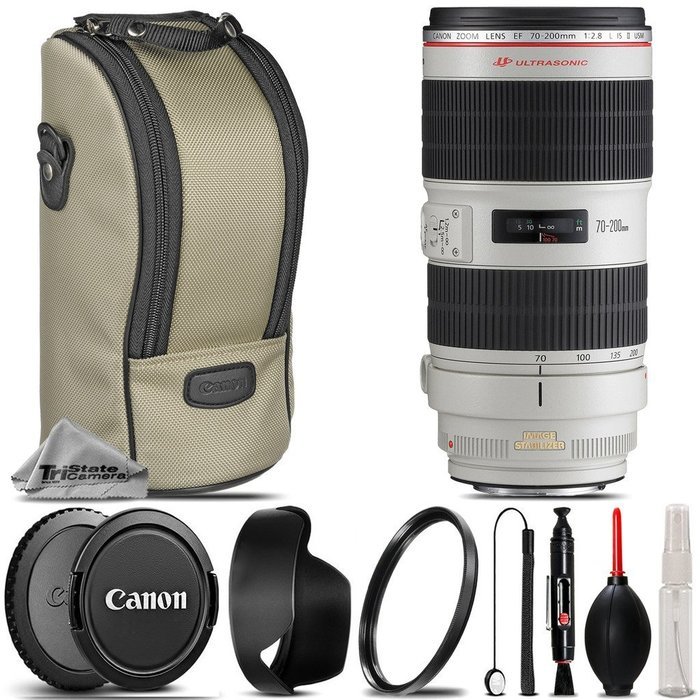 Canon EF 70-200mm f/2.8L IS II USM Lens + UV Filter + Lens Cap Holder + Cleaning Brush + Air Cleaner + Cleaning...