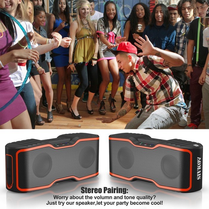 AOMAIS Sport II Portable Wireless Bluetooth Speakers 4.0 with Waterproof IPX7,20W Bass Sound,Stereo Pairing,Durable... N8