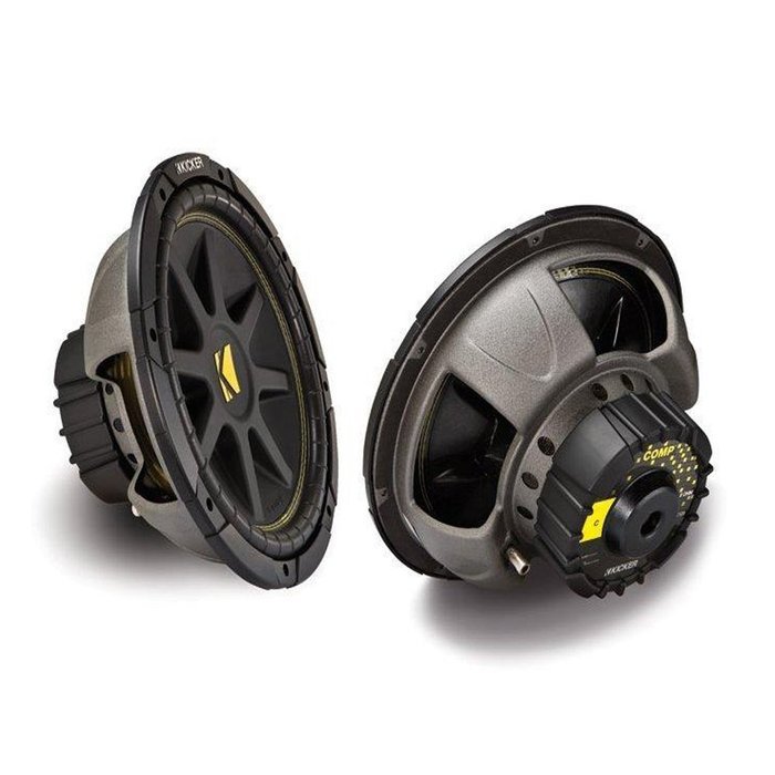 Kicker 10C124 1000 Watt 12" Subwoofers, Pair + Box Enclosure + Amp + Wiring N8