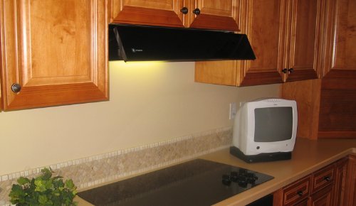 Faber Integrated Collection Agio AGIO24BK 24" Tilt-Out Under-Cabinet Hood With 230 CFM Internal Blower 3 Speed... N7