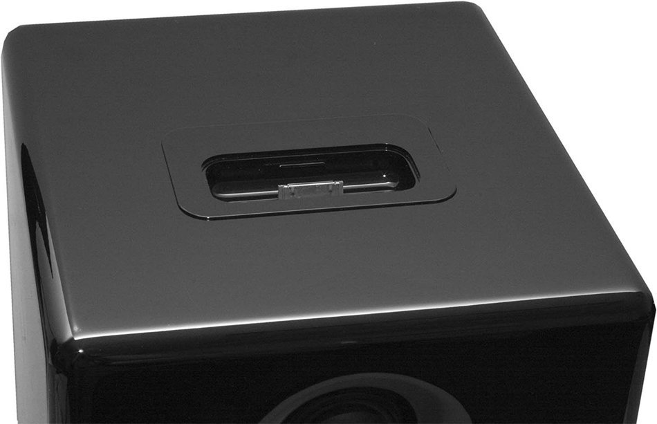Earthquake Sound IQ52S iPod Docking Speaker System (Silver Piano Gloss, Pair) N7