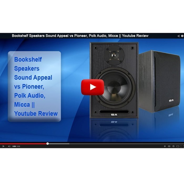 6.5" Premium Bookshelf Speakers by Sound Appeal N4