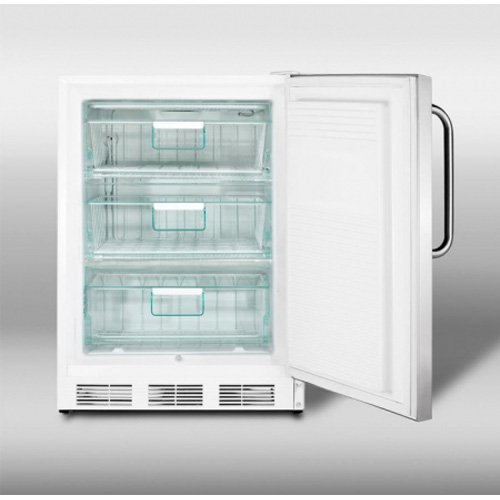 Summit ALF620LSSTB 24" Medically Approved and ADA Compliant Upright Freezer with 3.2 cu. ft. Capacity Door Lock... N6