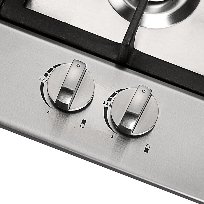 Windmax 34" Silver Stainless Steel 6 Burners Built-In Stove LPG/NG Fixed Cooktop Cooker N3