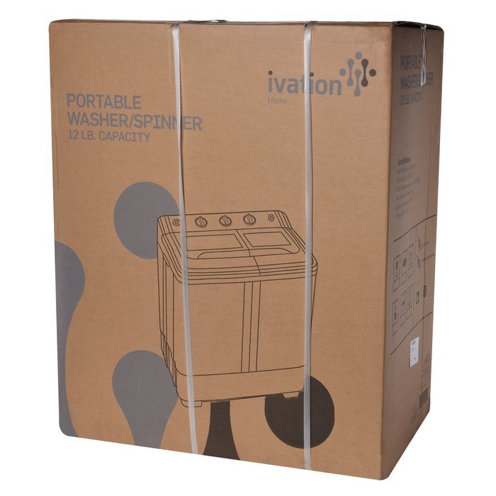 Ivation Small Compact Portable Washing Machine &ndash; Twin Tub Washer & Spin with 12.12 Lb. Wash Capacity & 7.7 Lb.... N7