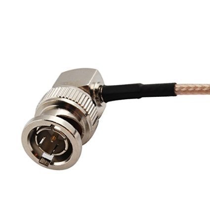 Eonvic 75 Ohm BNC Male Right Angle RG179 Coax Cable For BMCC BMPC Hyperdeck Cameras - 12"(30cm) N3