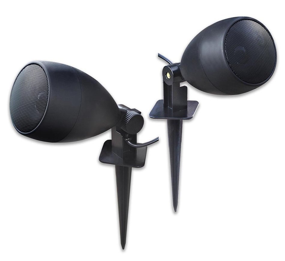Outdoor Speaker Depot Audio LS3-PE 3-Inch In-Ground Landscape Speakers, Pair, Adjustable Aluminum 60-Watt (Black)