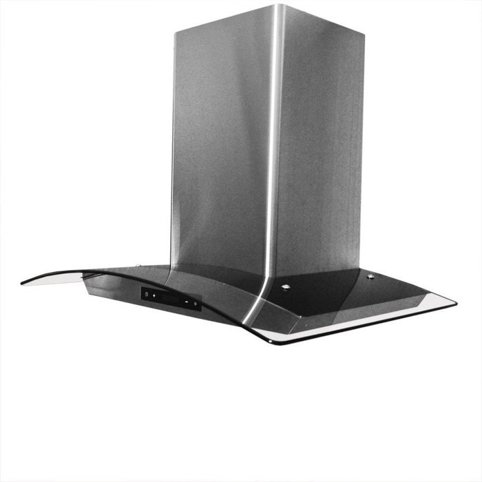 toyofmine 30" Kitchen Wall Mount Stainless Steel Glass Range Hood Stove Vents Touch Panel + 1x Filter N7