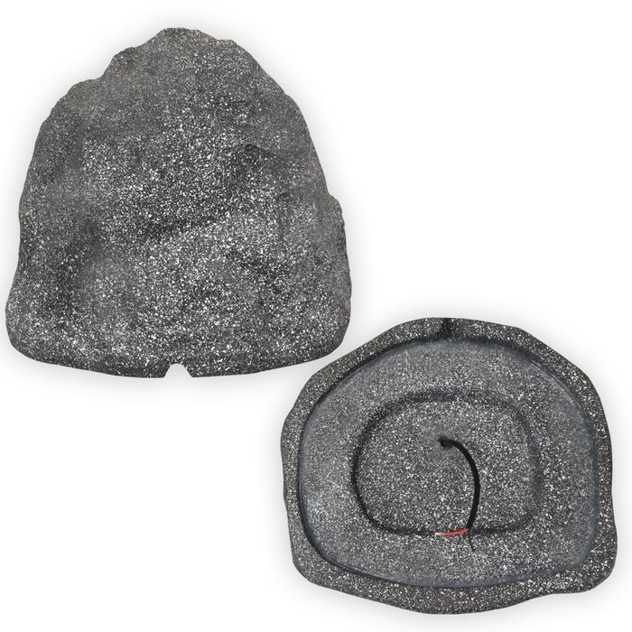 Theater Solutions 6R8G Outdoor Granite 8" Rock 6 Speaker Set for Deck Pool Spa Yard Garden N2