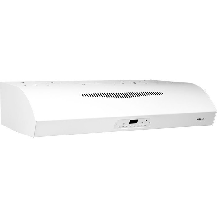 Broan Evolution QP3 Series QP330WW 30" 30" Under Cabinet Range Hood with 450 CFM Internal Blower 4 Fan Speeds... N2