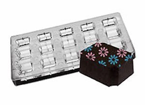 Fat Daddio's Magnetic Chocolate and Candy Mold Indented Corner, 15 Pieces