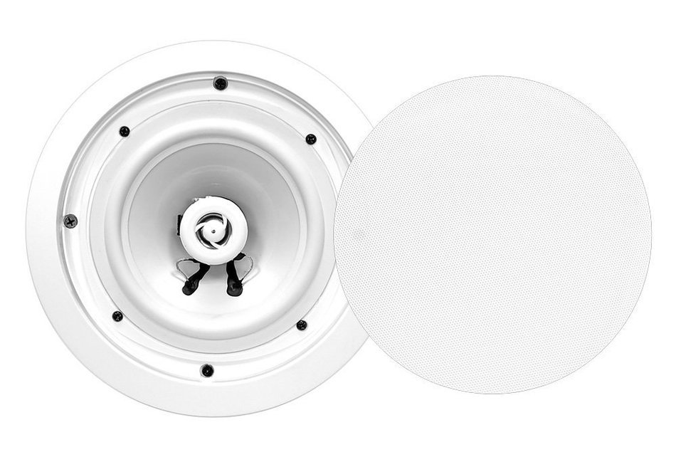 Pyle Home PWRC52 5.25-Inch Weather Proof 2-Way In-Ceiling / In-Wall Stereo Speaker (Single Speaker) N8