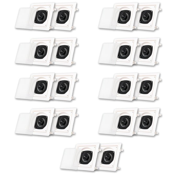 Acoustic Audio CS-I42S In Wall / Ceiling Speakers 9 Pair Pack Home 2700 Watts CS-I42S-9PR
