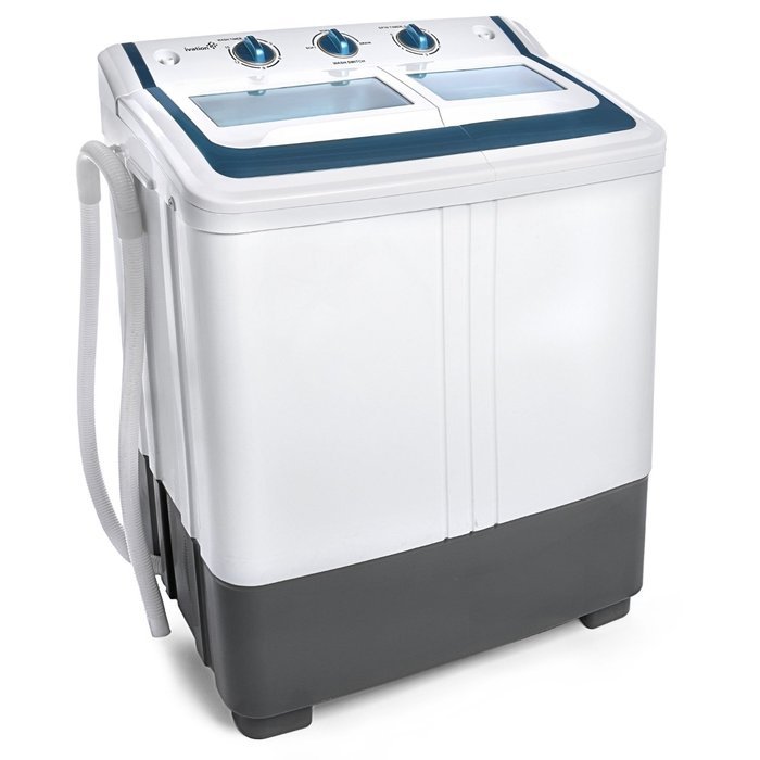 Ivation Small Compact Portable Washing Machine &ndash; Twin Tub Washer & Spin with 12.12 Lb. Wash Capacity & 7.7 Lb.... N8