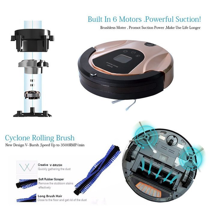 Robot Vacuum Cleaner Self-Docking with Drop-Sensing Gold N5