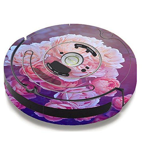 Skin Decal Vinyl Wrap For IRobot Roomba 650 655 Vacuum / Pink Roses