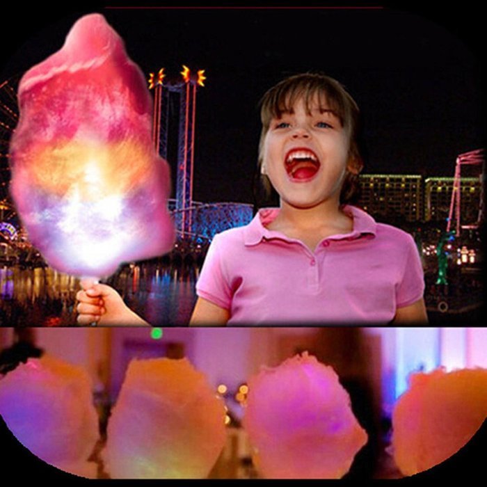 8 Function LED Cotton Candy Glo Cones 50 Count (30, White) N2