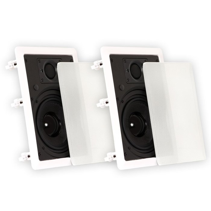Theater Solutions TSS6W 6.5-Inch In Wall Speakers (White)
