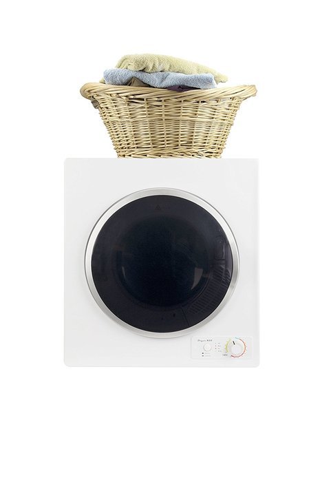 Majestic 13 lb.Compact Short Dryer in White with Silver Trim MJ850D coming with Wrinkle guard and Venting option. N5