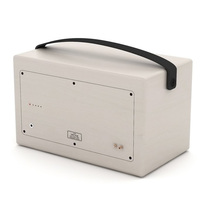 Vintage Milk White Portable Audio Boombox, From 10 to 30 Hours Without Charging N4