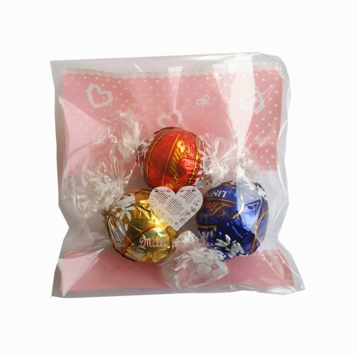 Yunko 300pcs Clear Little Daisies Cookie Candy Soap Packaging Self-adhesive Plastic Bags for Biscuits Package(... N13